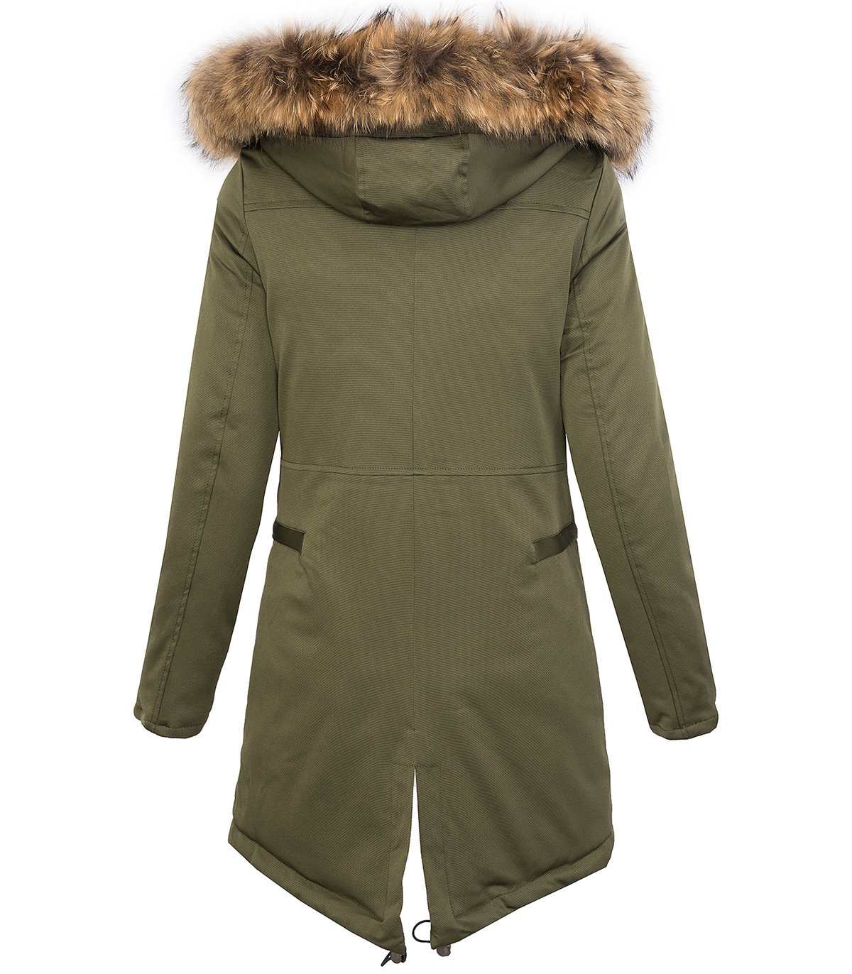 Warme Damen Winter Jacke Parka Lang Mantel Winterjacke Fell Kragen