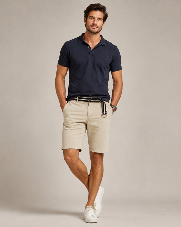 Rock Creek Herren Chino Shorts mit Gürtel RC-2133