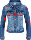 Rock Creek Damen Jeansjacke Denim D-401