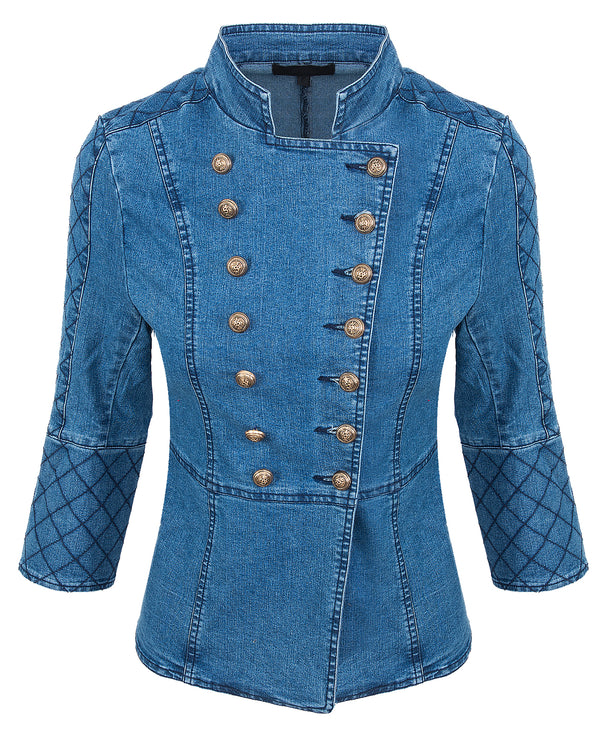 Damen Blazer Jeansjacke Admiral-Style Blau D-354_65932.jpg