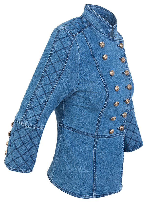 Damen Blazer Jeansjacke Admiral-Style Blau D-354_65933.jpg