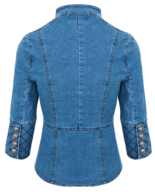 Damen Blazer Jeansjacke Admiral-Style Blau D-354_65934.jpg