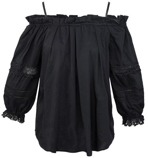 Damen Bluse Shirt Top mit Rüschen D-322_80480.jpg