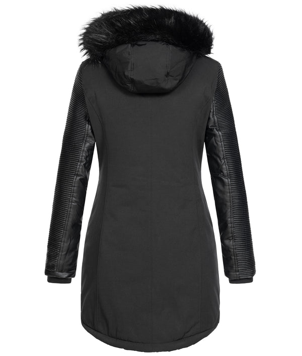 Damen Jacke Winterjacke Parka mit Kunstlederärmel D-347_85285.jpg