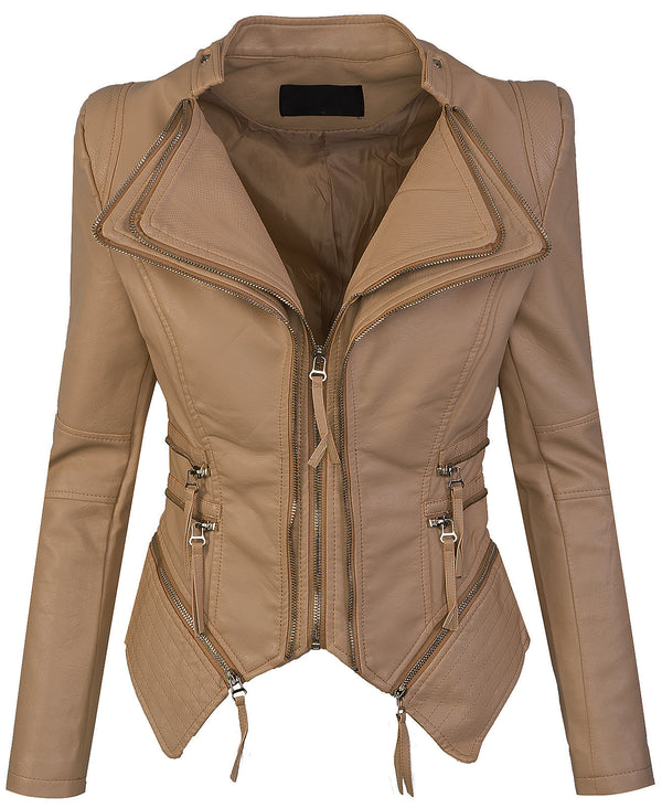 Damen Kunstleder Jacke Biker-Style D-305_78243.jpg