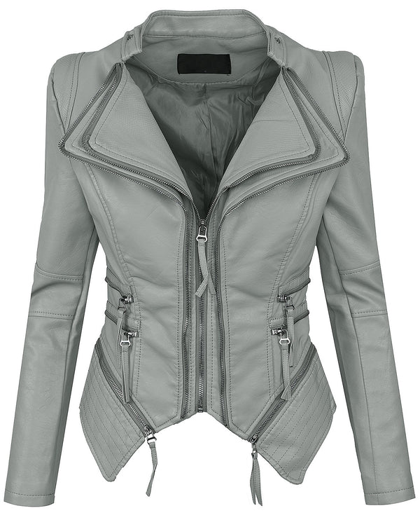 Damen Kunstleder Jacke Biker-Style D-305_78245.jpg