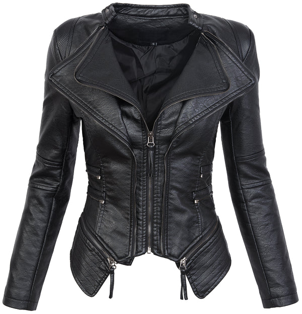 Damen Kunstleder Jacke Biker-Style D-305_78249.jpg