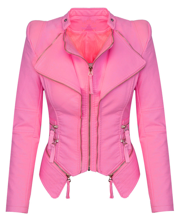 Damen Kunstleder Jacke Biker-Style D-305_82883.jpg