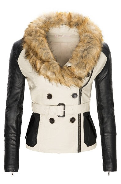 Damen Kunstleder Jacke mit Kunstfellkragen D-129_77370.jpg