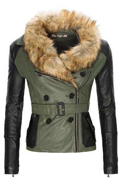 Damen Kunstleder Jacke mit Kunstfellkragen D-129_77372.jpg