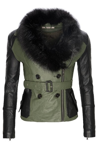 Damen Kunstleder Jacke mit Kunstfellkragen D-129_77373.jpg