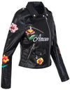 Damen Kunstlederjacke mit Blumenstickerei Schwarz D-263_65068.jpg