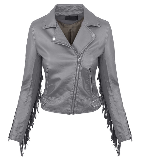 Damen Kunstlederjacke mit Fransen D-393_78707.jpg