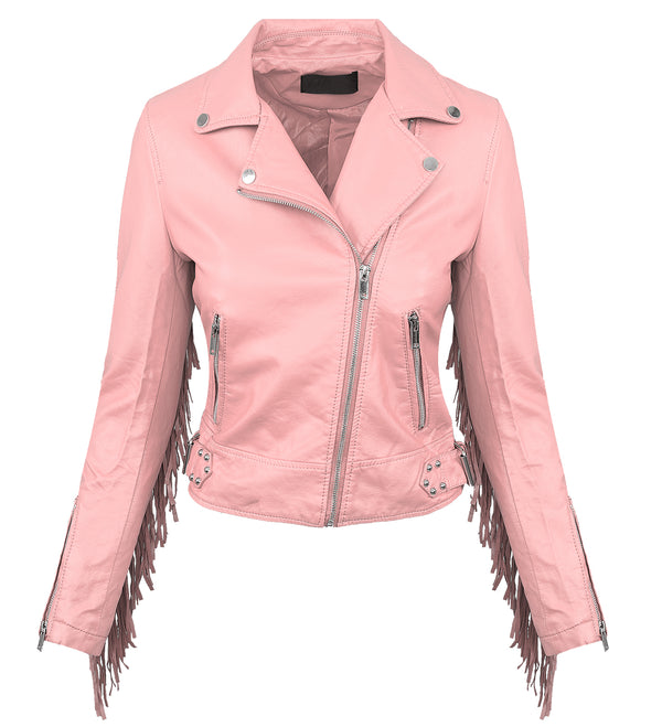 Damen Kunstlederjacke mit Fransen D-393_78708.jpg