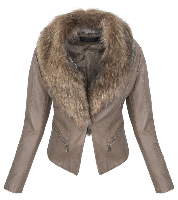 Damen Kunstlederjacke mit Kunstfellkragen D-364_78544.jpg