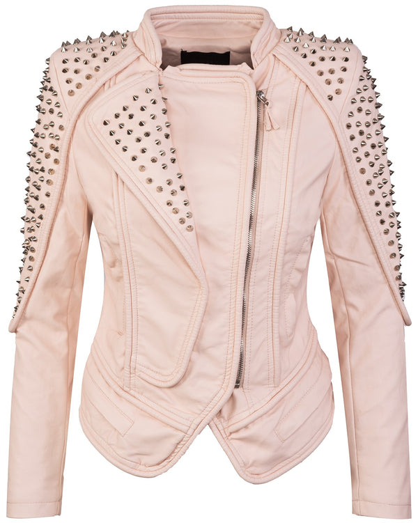 Damen Kunstlederjacke mit Nieten D-274_78133.jpg