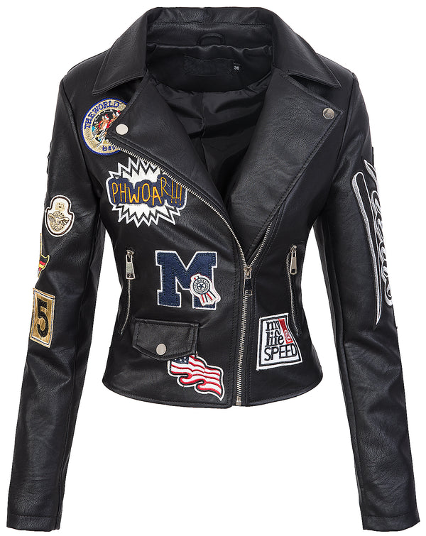 Damen Kunstlederjacke mit Patches D-211 _77608.jpg
