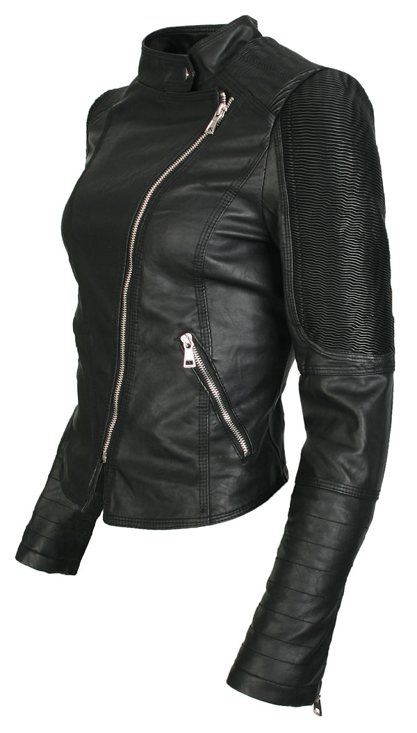 Damen Kunstlederjacke mit Stehkragen V-513_76916.jpg