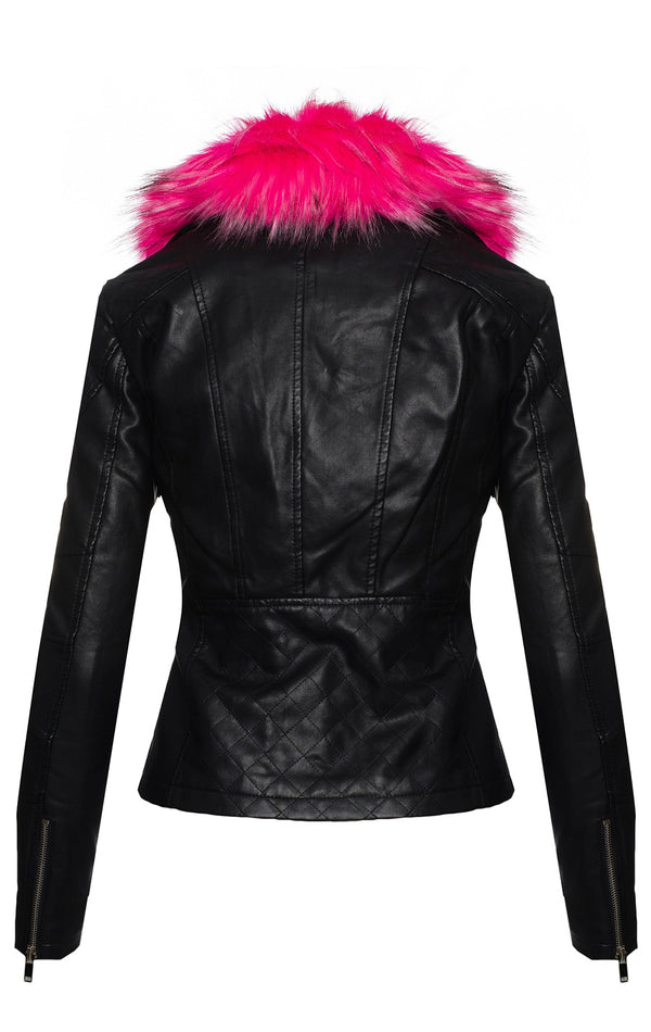 Damen Kunstlederjacke mit XXL Kunstfellkragen D-221_77835.jpg