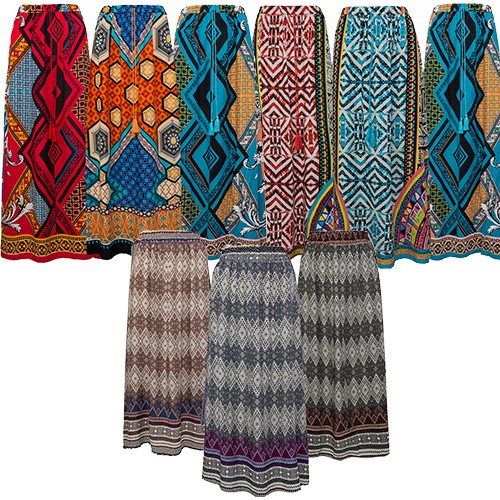 Damen Maxirock leichter langer Sommerrock Damenrock D-328_34282.jpg