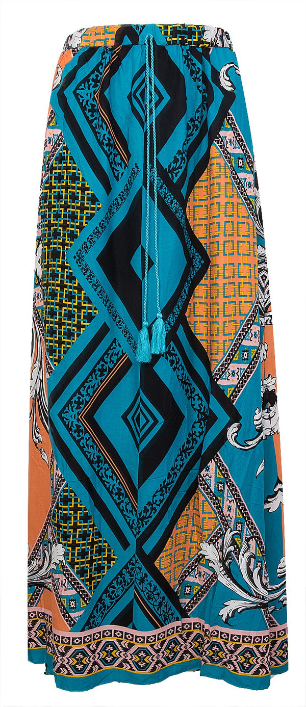 Damen Maxirock leichter langer Sommerrock Damenrock D-328_51157.jpg