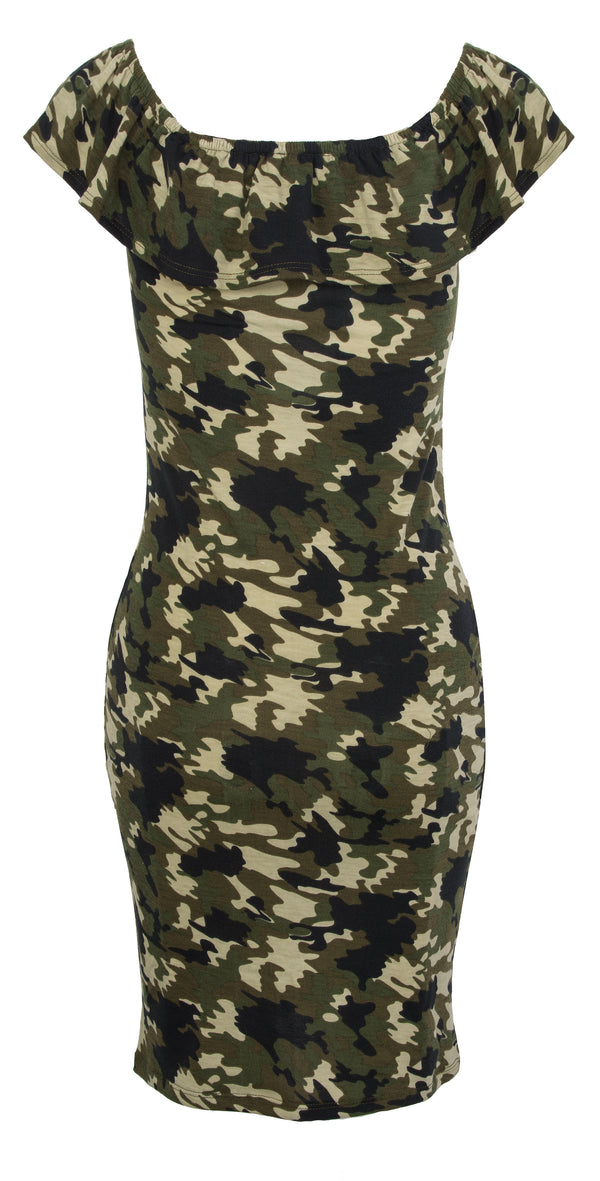 Damen Midikleid Sommer Kleid Camouflage D-331_65860.jpg