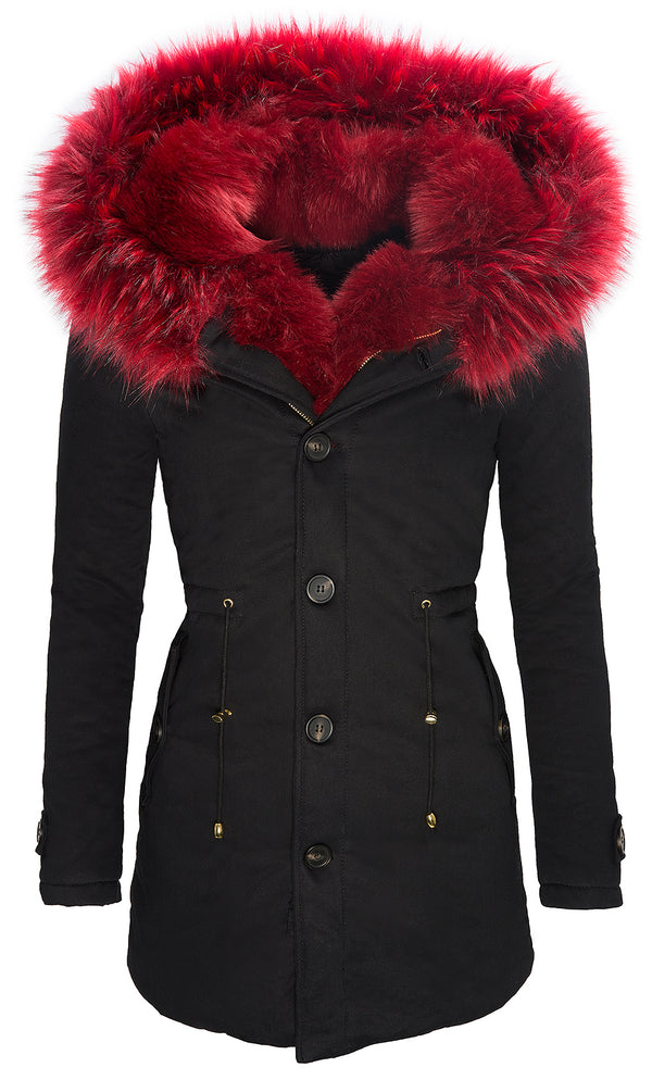 Damen Parka Winter Jacke mit XXL-Kunstfellkragen D-123_77343.jpg