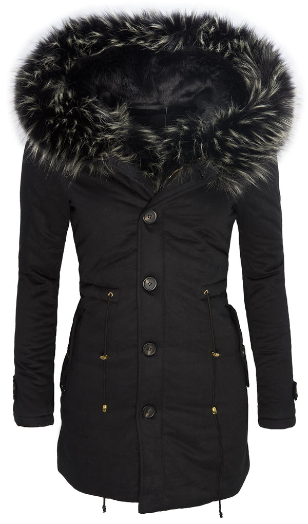 Damen Parka Winter Jacke mit XXL-Kunstfellkragen D-123_77346.jpg