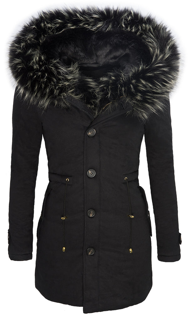 Damen Parka Winter Jacke mit XXL-Kunstfellkragen D-123_77347.jpg