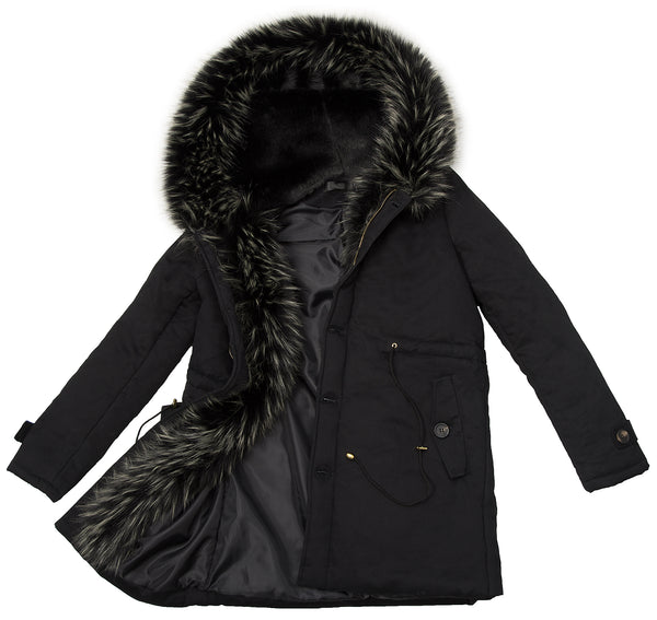 Damen Parka Winter Jacke mit XXL-Kunstfellkragen D-123_77350.jpg