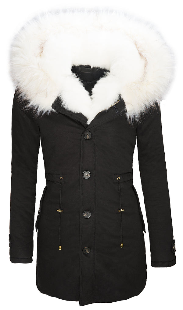 Damen Parka Winter Jacke mit XXL-Kunstfellkragen D-123_77351.jpg