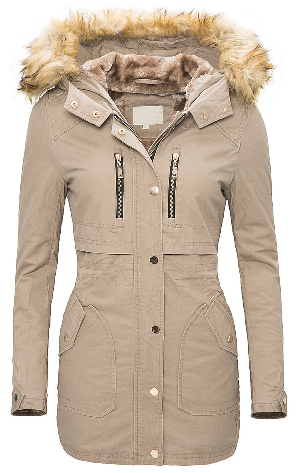 Damen Parka Winterjacke mit Kunstfellkragen D-105 _77300.jpg