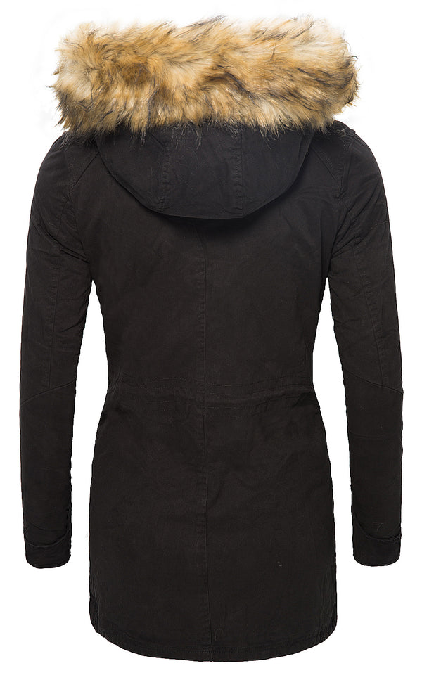 Damen Parka Winterjacke mit Kunstfellkragen D-105 _77304.jpg