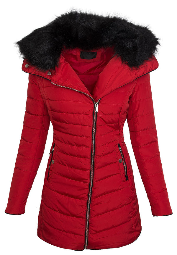 Damen Steppmantel mit Kunstfellkragen D-382_78647.jpg