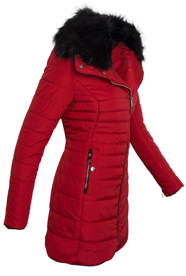 Damen Steppmantel mit Kunstfellkragen D-382_78648.jpg