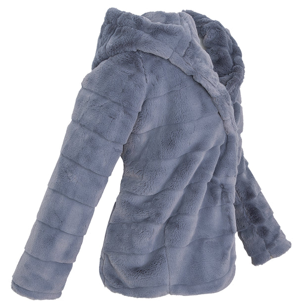 Damen Teddyfell Jacke Fleecejacke mit Kapuze D-384_78664.jpg