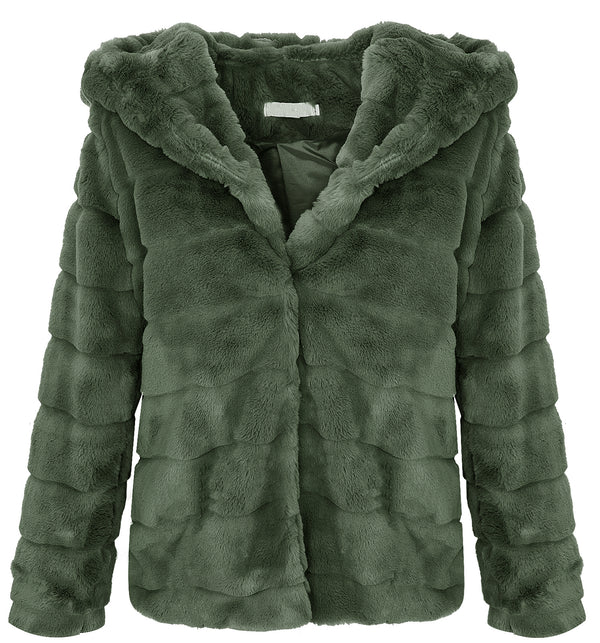 Damen Teddyfell Jacke Fleecejacke mit Kapuze D-384_78666.jpg