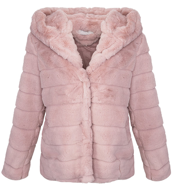 Damen Teddyfell Jacke Fleecejacke mit Kapuze D-384_78667.jpg