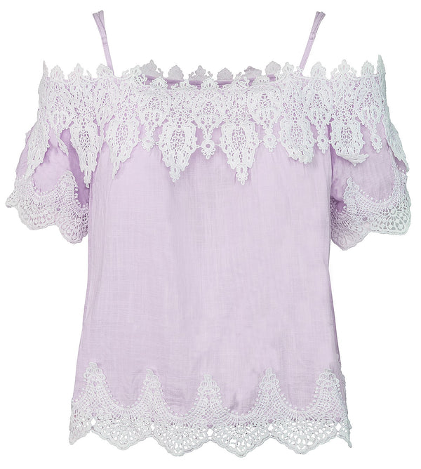 Damen Tunika Rundkragen Spitze Top D-319_80472.jpg