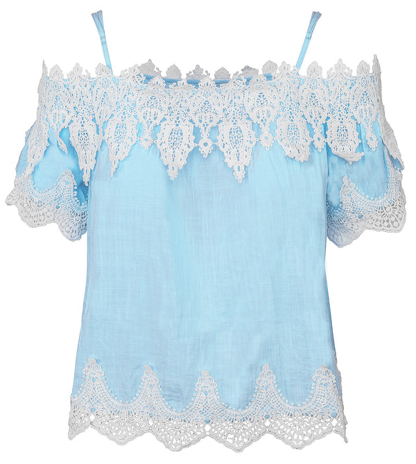 Damen Tunika Rundkragen Spitze Top D-319_80474.jpg