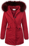 Damen Winter Jacke Parka Gefüttert Echtpelz D-218 _77652.jpg