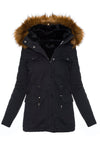 Damen Winter Jacke Parka Kapuze mit Kunstfellkragen D-242_78018.jpg