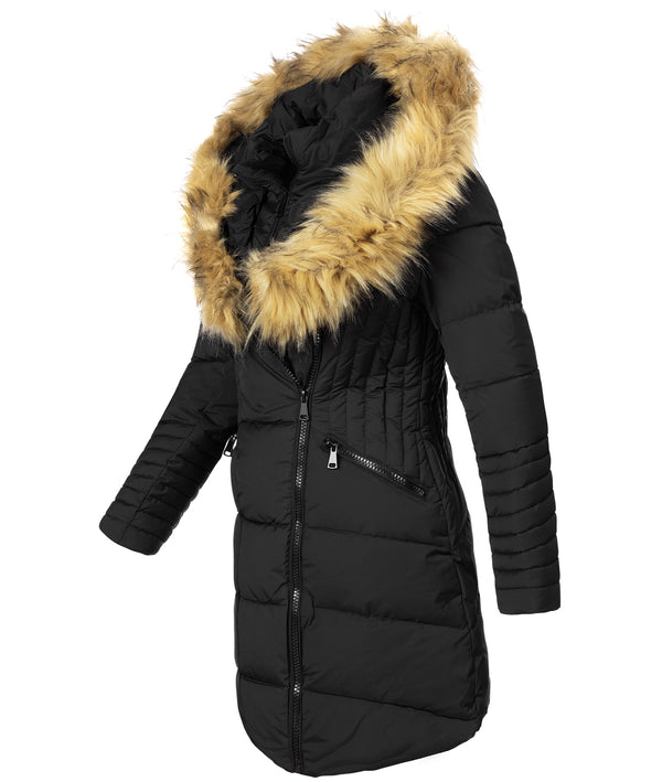 Damen Winter Jacke Steppmantel mit Kunstfellkragen D-434_74970.jpg