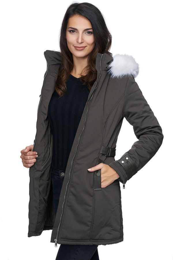 Damen Winter Jacke mit Kapuze Kunstfellkragen D-225_77873.jpg