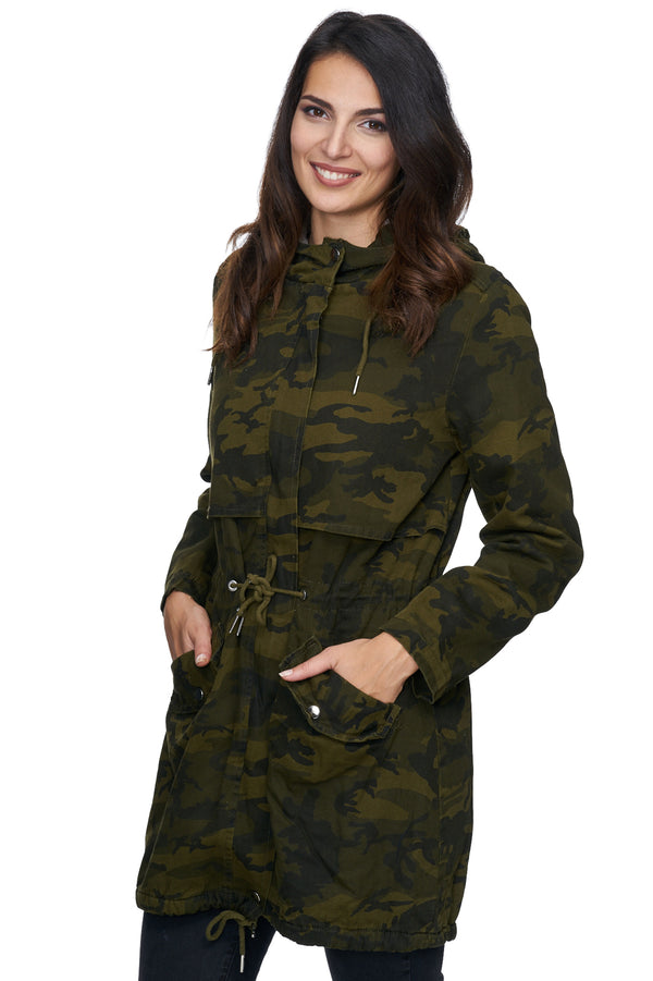 Damen Winter Mantel Camouflage Gefüttert Army-Look D-235_77917.jpg