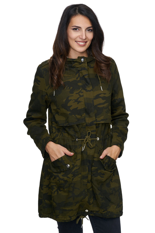 Damen Winter Mantel Camouflage Gefüttert Army-Look D-235_77918.jpg