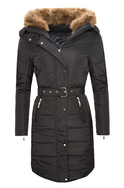 Damen Winter Mantel Steppjacke Kunstfell D-104 _36079.jpg