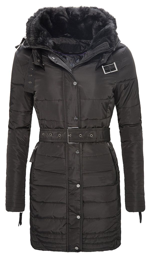 Damen Winter Mantel Steppjacke Schwarz D-106 _63005.jpg