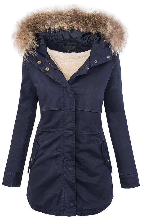 Damen Winter Parka Kapuze mit Echt Pelz Kragen D-20_77542.jpg