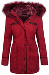 Damen Winter Parka mit Kapuze Kunstfellkragen D-214 _77634.jpg